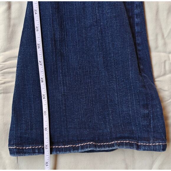 True Religion Made in USA Bootcut Jeans Women’s 30 Blue Thick Stitch - Picture 5 of 5